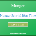 munger sehri time today iftar time